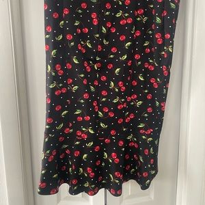New TORRID Retro chic cherry print pencil skirt